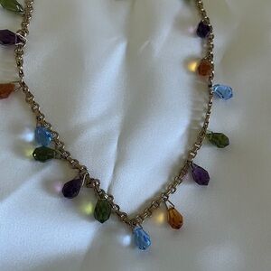 Faceted glass necklace